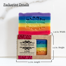 Load image into Gallery viewer, Love Rainbow Pride Handmade Bar Soap - 4oz