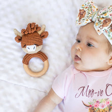 Load image into Gallery viewer, Animal Hand Crochet Rattles - Barnyard Friends: Moo Cow

