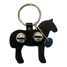 Load image into Gallery viewer, Designer Door Chimes - Draft Horse: Black / Brass
