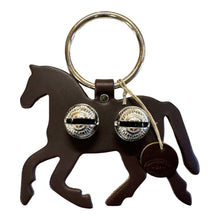 Load image into Gallery viewer, Designer Door Chimes - Trotting Horse: Dark Brown / Brass
