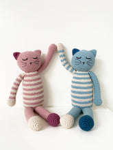 Load image into Gallery viewer, 💤 Sleeping Kitten Plush – Blue &amp; Pink: Blue
