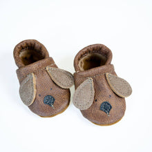 Load image into Gallery viewer, Sepia Doggies // Cute Critters Leather Shoes Baby and Toddler Dog Dogs: 0   (NB-3m)4"
