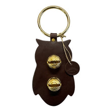 Load image into Gallery viewer, Designer Door Chimes - Owl: Black / Brass
