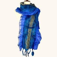 Load image into Gallery viewer, Sari Collage Scarf: Light Gray
