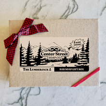 Load image into Gallery viewer, The Lumberjack Men's Christmas Gift Box- 16oz Handmade Soaps
