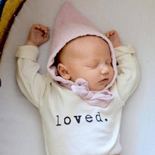 Load image into Gallery viewer, Organic Cotton Baby Bodysuit | Long Sleeve | Loved. : 0-3m
