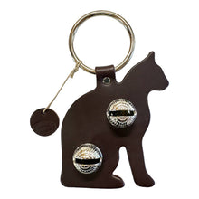 Load image into Gallery viewer, Designer Door Chimes - Cat: Dark Brown / Brass

