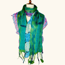 Load image into Gallery viewer, Sari Collage Scarf: Light Gray
