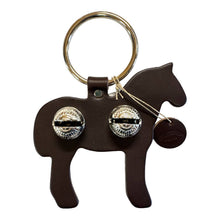 Load image into Gallery viewer, Designer Door Chimes - Draft Horse: Black / Brass

