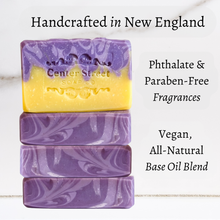 Load image into Gallery viewer, Lavender and Lemongrass Vegan Handmade Soap Bar - 4oz
