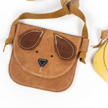 Load image into Gallery viewer, Doggie or Kitty Critter Leather Little PURSE Toddler &amp; Kids: Daffodil Kitty
