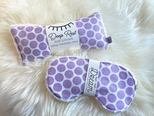 Load image into Gallery viewer, Sleep Mask / Sweet Dreams Sleep Mask / Lavender Dot
