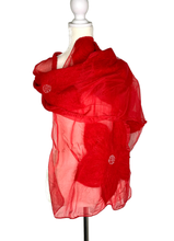 Load image into Gallery viewer, Spring Flower - Red Scarf
