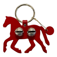 Load image into Gallery viewer, Designer Door Chimes - Trotting Horse: Dark Brown / Brass
