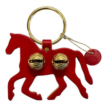Load image into Gallery viewer, Designer Door Chimes - Trotting Horse: Dark Brown / Brass
