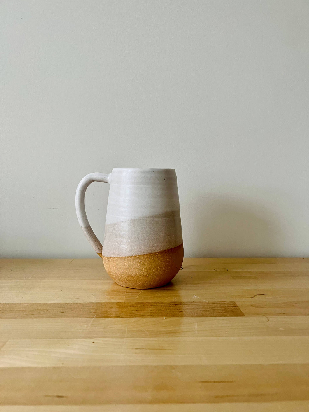 Handmade Tall Round-Bottom Mug - : Buff mint