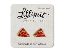 Load image into Gallery viewer, Pizza Earrings // Quirky Earrings
