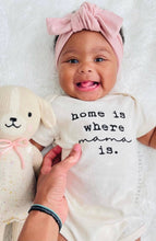 Load image into Gallery viewer, Organic Baby Bodysuit | Short Sleeve | Home is Where Mama is: 12-18m
