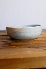 Load image into Gallery viewer, Handmade wide low bowl- ceramic rice bowl : Speckled mint
