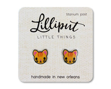 Load image into Gallery viewer, Kitty Cat Earrings : Black
