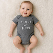 Load image into Gallery viewer, Baby Onesie - Good At Naps: 12 mos

