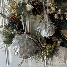 Load image into Gallery viewer, Metallic Silver Christmas Ornament
