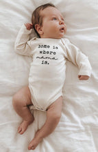 Load image into Gallery viewer, Organic Baby Bodysuit | Long Sleeve | Home is Where Mama is: 3-6m
