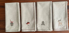 Load image into Gallery viewer, Napkins Embroidered Holiday SET OF 4
