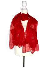 Load image into Gallery viewer, Spring Flower - Red Scarf
