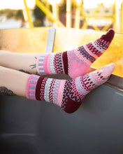 Load image into Gallery viewer, Alpenrose Crew Socks I Gives Back to Breast Cancer Survivors: Small (Women 6 - 8 / Men 5 - 7)
