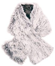 Load image into Gallery viewer, Pull Thru Faux Scarf: Red Fox / Cuddly Black / Faux Fur 100% Polyester / Pull Thru Scarf
