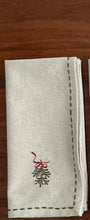 Load image into Gallery viewer, Napkins Embroidered Holiday SET OF 4

