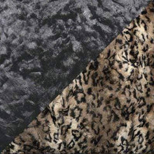 Load image into Gallery viewer, Pull Thru Faux Scarf: Cozy Cable in Ash / Cuddly Black / Faux Fur 100% Polyester / Pull Thru Scarf
