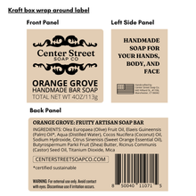 Load image into Gallery viewer, Orange Grove Vegan Handmade Bar Soap - 4oz

