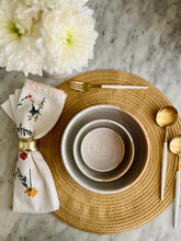 Load image into Gallery viewer, Handmade wide low bowl- ceramic rice bowl : Speckled mint
