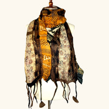Load image into Gallery viewer, Sari Collage Scarf: Light Gray
