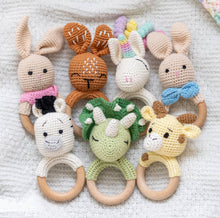 Load image into Gallery viewer, Giraffe Hand Crochet Rattle
