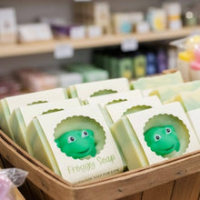 Load image into Gallery viewer, Froggy Handmade Soap Bar for Kids NATURAL VEGAN COLD PROCESS: Lemongrass

