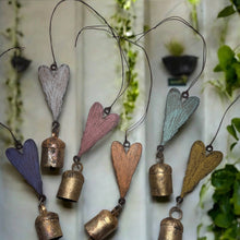 Load image into Gallery viewer, Heart Ornament cute gifts wind chime metallic retro fun gift
