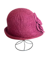 Load image into Gallery viewer, Burgundy Hat with Bugundy Roses
