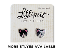 Load image into Gallery viewer, Kitty Cat Earrings : Black
