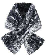 Load image into Gallery viewer, Pull Thru Faux Scarf: Red Fox / Cuddly Black / Faux Fur 100% Polyester / Pull Thru Scarf
