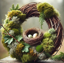 Load image into Gallery viewer, Create a Lush Moss Springtime Wreath by Elissa

