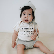 Load image into Gallery viewer, Organic Baby Bodysuit | Short Sleeve | Home is Where Mama is: 12-18m
