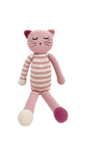 Load image into Gallery viewer, 💤 Sleeping Kitten Plush – Blue &amp; Pink: Pink
