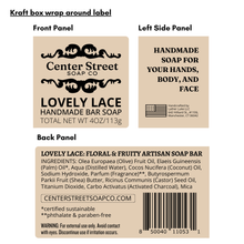 Load image into Gallery viewer, Lovely Lace Vegan Handmade Bar Soap - 4oz
