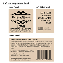 Load image into Gallery viewer, Love Rainbow Pride Handmade Bar Soap - 4oz

