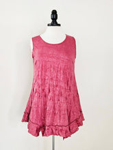 Load image into Gallery viewer, Crinkle Long Tank : Navy / Small
