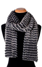Load image into Gallery viewer, Classic Scarf: Desert Sand In Charcoal / Faux Fur 100% Polyester / Classic Scarf
