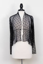 Load image into Gallery viewer, Mesh Dots Shrug: Black / Large
